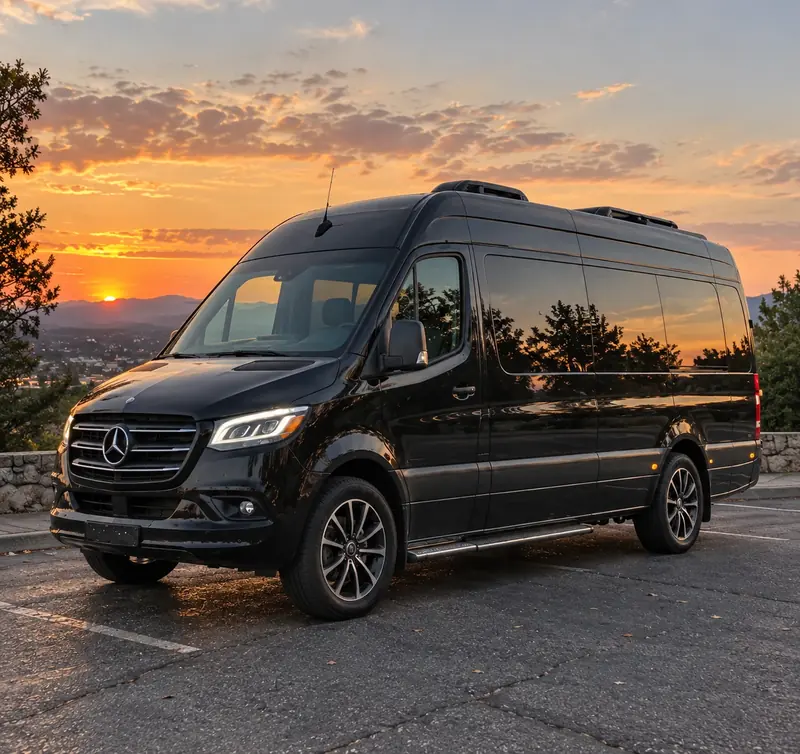 Mercedes Sprinter limo van background