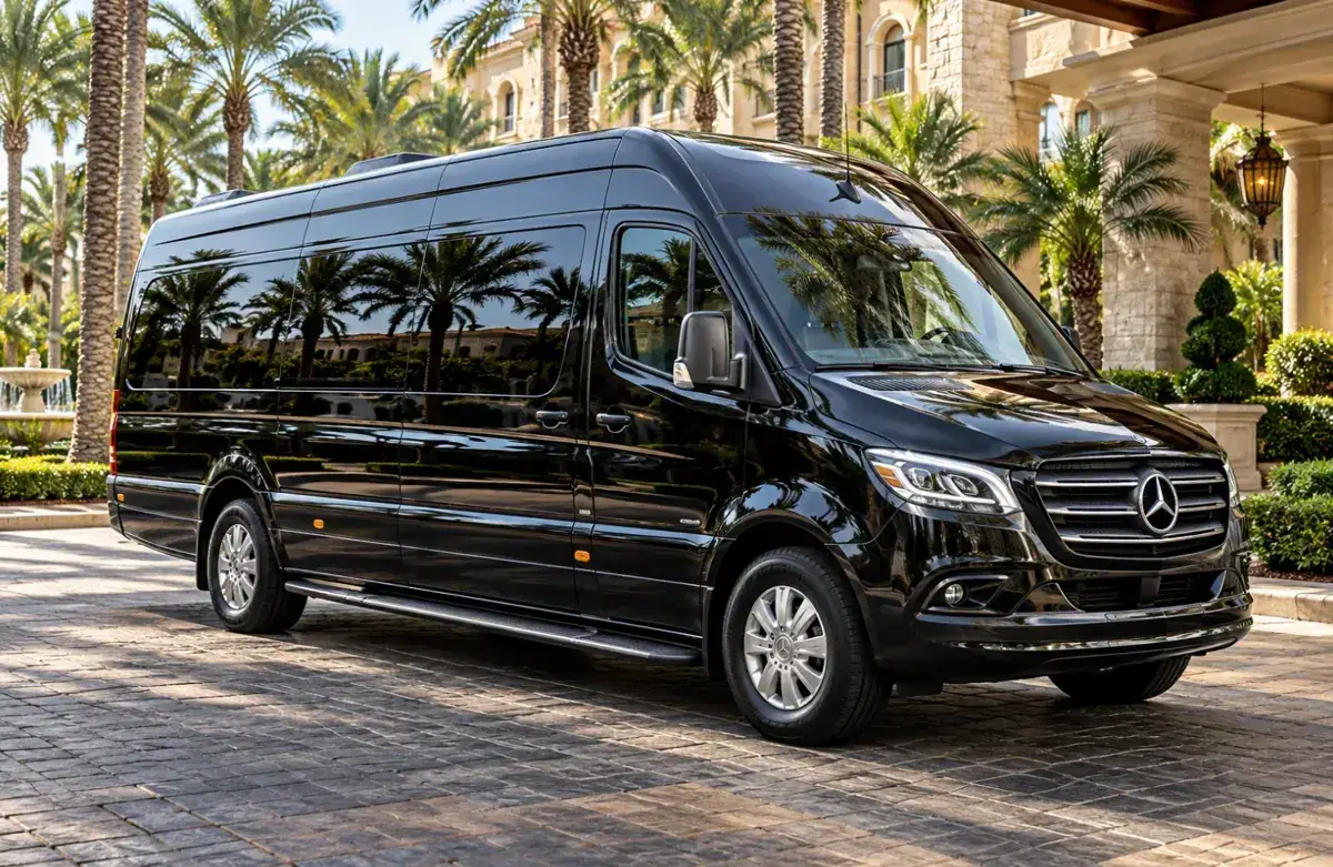 Black Mercedes-Benz Sprinter by Mecca Limo in Charleston SC